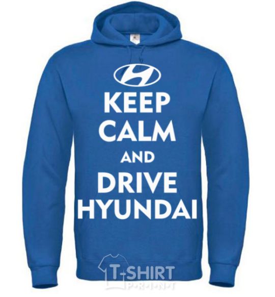 Men`s hoodie Love Hyundai royal фото