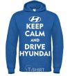 Men`s hoodie Love Hyundai royal фото