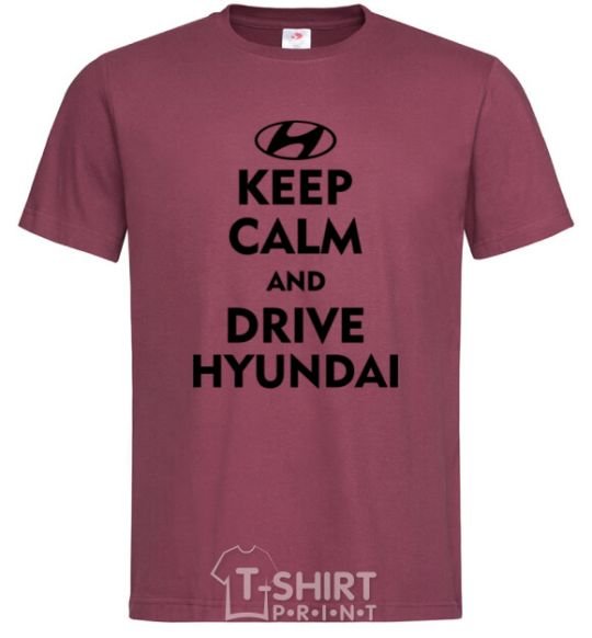 Men's T-Shirt Drive Hyundai burgundy фото