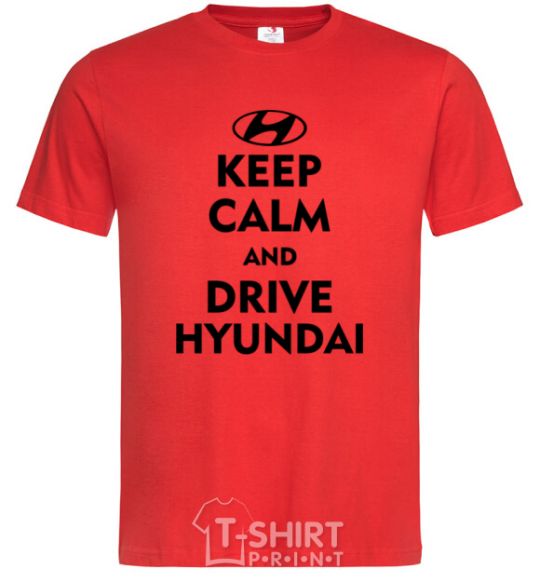Men's T-Shirt Drive Hyundai red фото