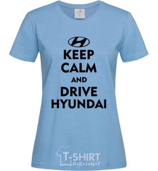 Women's T-shirt Drive Hyundai sky-blue фото