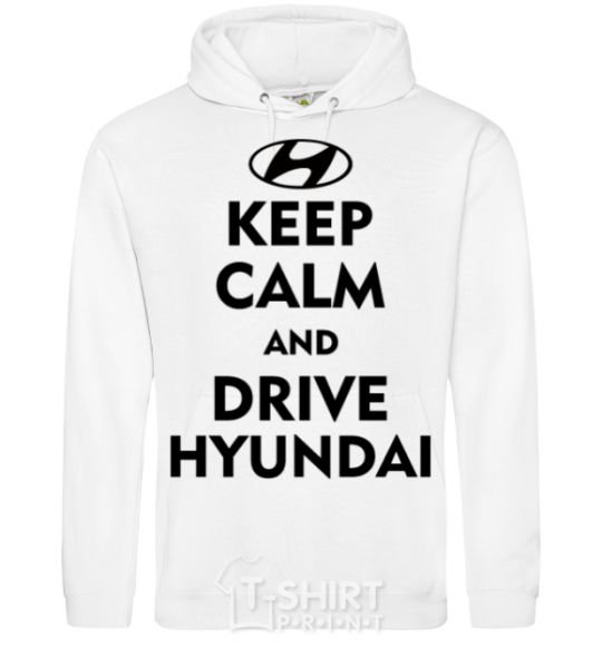 Men`s hoodie Drive Hyundai White фото