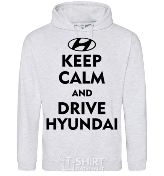 Men`s hoodie Drive Hyundai sport-grey фото