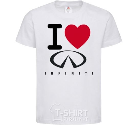 Kids T-shirt I Love Infiniti White фото