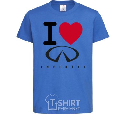 Kids T-shirt I Love Infiniti royal-blue фото