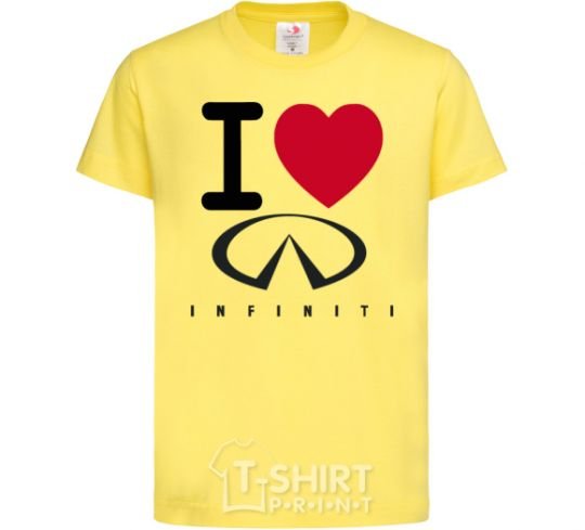 Kids T-shirt I Love Infiniti cornsilk фото