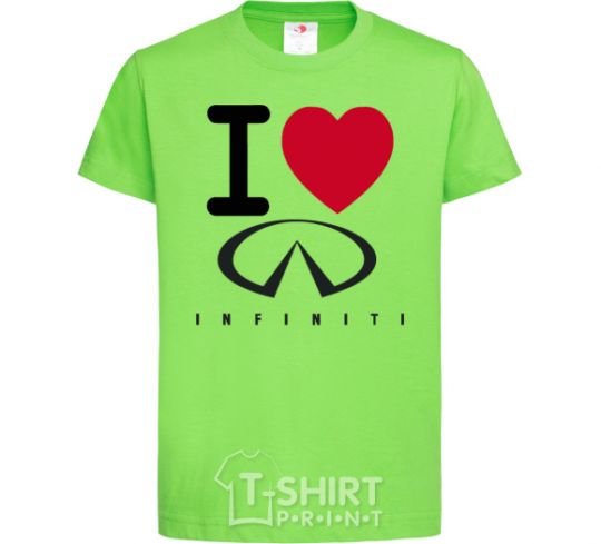 Kids T-shirt I Love Infiniti orchid-green фото