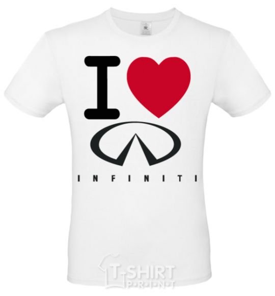 Мужская футболка I Love Infiniti Белый фото