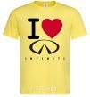Men's T-Shirt I Love Infiniti cornsilk фото