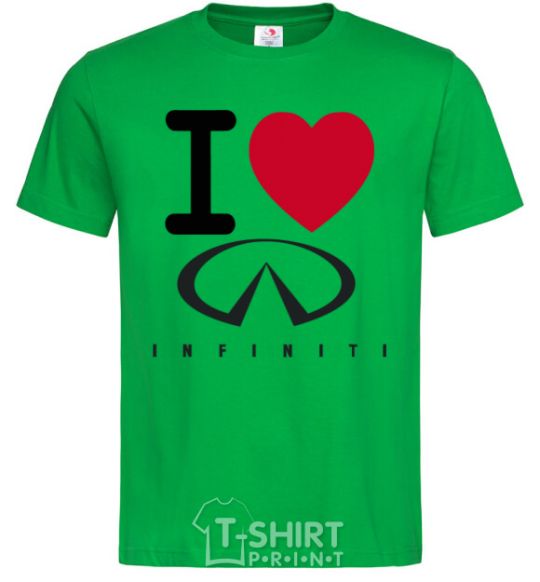 Мужская футболка I Love Infiniti Зеленый фото