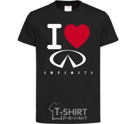 Kids T-shirt I Love Infiniti black фото