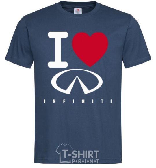Men's T-Shirt I Love Infiniti navy-blue фото