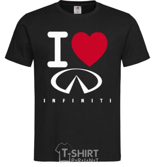 Men's T-Shirt I Love Infiniti black фото