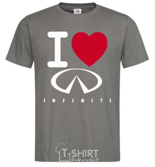 Men's T-Shirt I Love Infiniti dark-grey фото