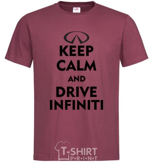 Men's T-Shirt Drive Infiniti burgundy фото