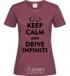 Women's T-shirt Drive Infiniti burgundy фото