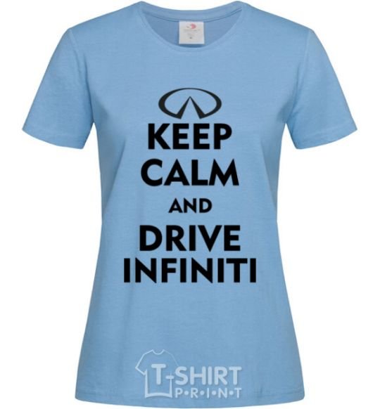 Women's T-shirt Drive Infiniti sky-blue фото