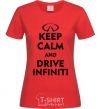 Women's T-shirt Drive Infiniti red фото