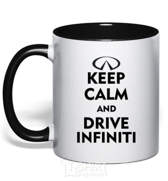 Mug with a colored handle Drive Infiniti black фото