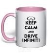 Mug with a colored handle Drive Infiniti light-pink фото