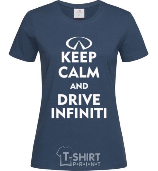 Women's T-shirt Drive Infiniti navy-blue фото