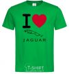 Мужская футболка I Love Jaguar Зеленый фото