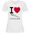 Женская футболка I Love Jaguar Белый фото
