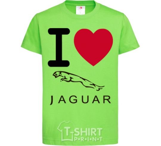 Kids T-shirt I Love Jaguar orchid-green фото