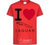 Kids T-shirt I Love Jaguar red фото