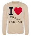 Свитшот I Love Jaguar Песочный фото