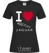 Женская футболка I Love Jaguar Черный фото