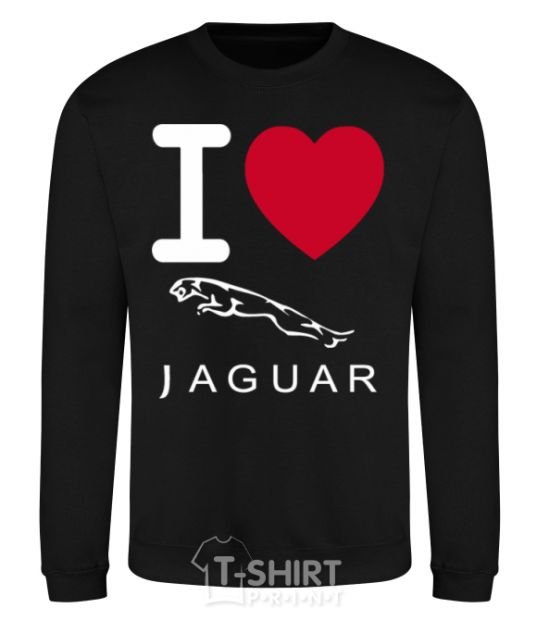 Свитшот I Love Jaguar Черный фото