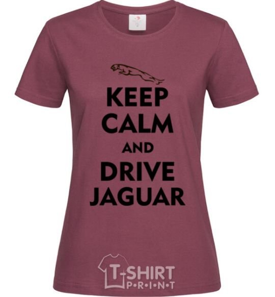 Women's T-shirt Drive Jaguar burgundy фото