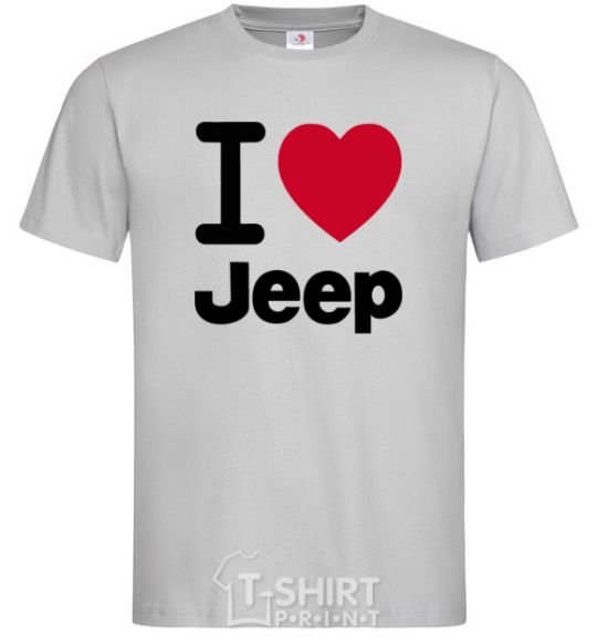 Men's T-Shirt I Love Jeep grey фото