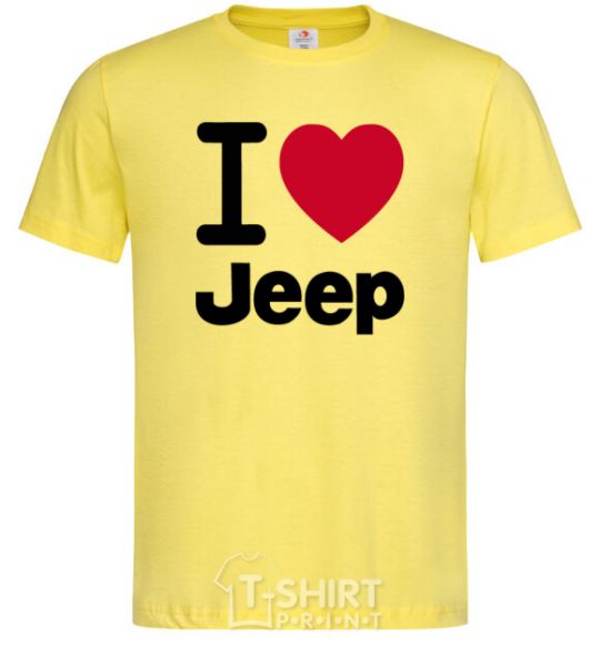Men's T-Shirt I Love Jeep cornsilk фото