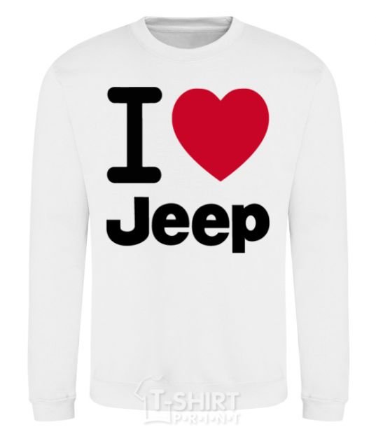 Sweatshirt I Love Jeep White фото