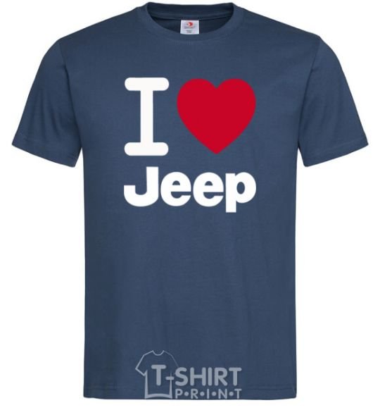 Men's T-Shirt I Love Jeep navy-blue фото