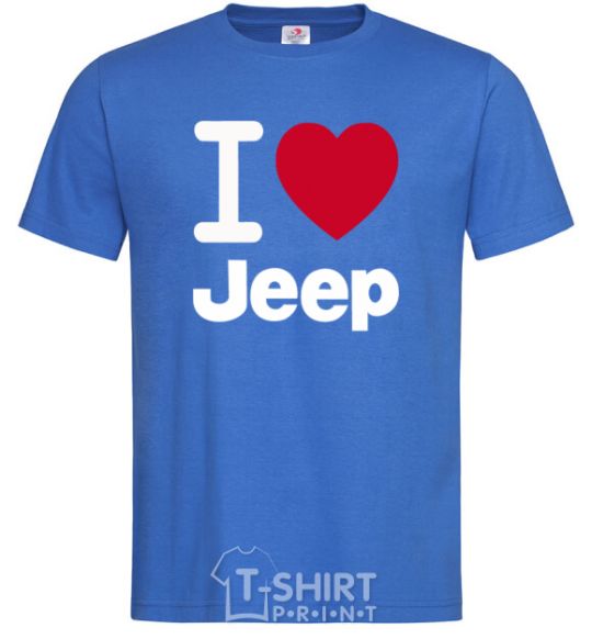 Men's T-Shirt I Love Jeep royal-blue фото