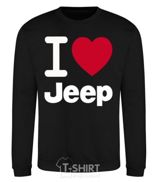 Sweatshirt I Love Jeep black фото