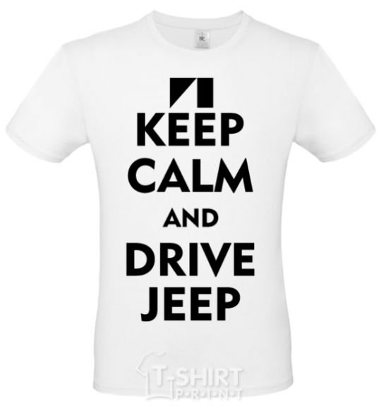 Men's T-Shirt Drive Jeep White фото