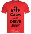 Men's T-Shirt Drive Jeep red фото