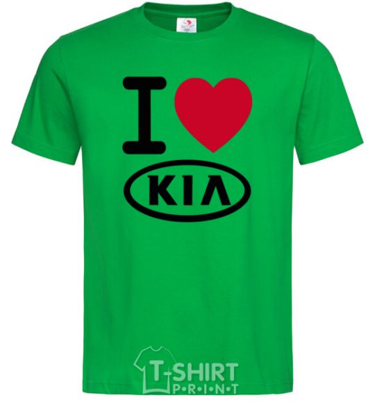 Men's T-Shirt I Love Kia kelly-green фото