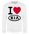 Sweatshirt I Love Kia White фото