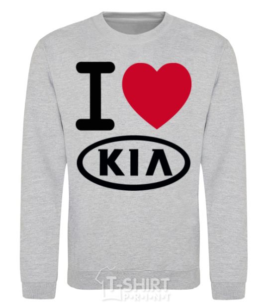 Sweatshirt I Love Kia sport-grey фото