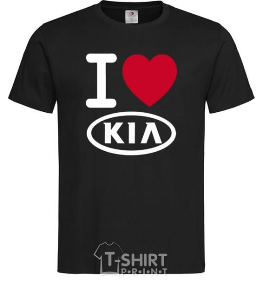 Men's T-Shirt I Love Kia black фото