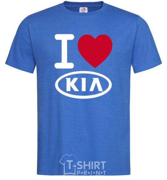 Men's T-Shirt I Love Kia royal-blue фото
