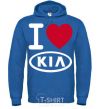 Men`s hoodie I Love Kia royal фото