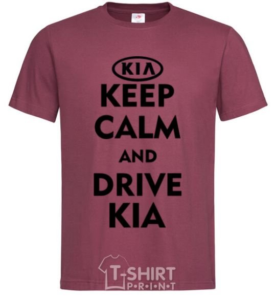 Men's T-Shirt Drive Kia burgundy фото