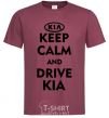 Men's T-Shirt Drive Kia burgundy фото