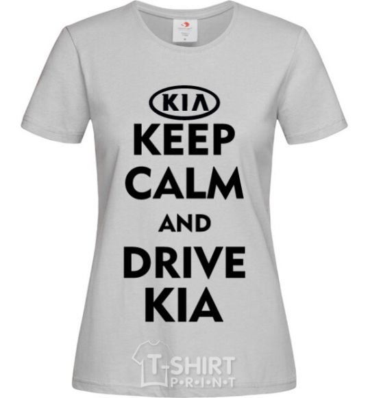 Women's T-shirt Drive Kia grey фото